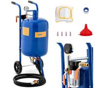 Sabbiatrice mobile a sifone regolabile 40L 60-125psi