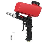 Sabbiatrice Pneumatica Portatile Sabbiatrice Aria Multifunzione Sabbiatura Strumento Kit Pistola Sabbiatrice Pneumatica per Levigatura Manutenzione Automobilistica Ruggine(Rosso)