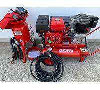 SABBIATRICE PROFESSIONALE A GETTO LIBERO 24 LITRI COMPRENSIVA DI COMPRESSORE A SCOPPIO DA 14 HP E KIT COMPLETO DI TUTTI GLI ACCESSORI PER LA SABBIATURA