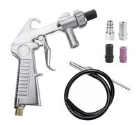 Sabbiatrice Sabbia per Sabbiatrice, Ugelli in Ceramica, Sabbiatrice per Compressore con Tubo in Gomma da 1 m, Pistola Sabbiatrice per Compressore, Con Nipplo di Connessione all'Aria