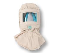 Sabbiatura Cappuccio Casco per sabbiatura con design di ventilazione e vetro trasparente, casco per sabbiatura antipolvere con protezione per il collo, adatto per sabbiatura e lucidatura