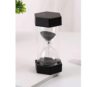 Sabbie Mobili 10/20/30/45/50/60 Minuti Clessidra Timer Regalo di Compleanno Creativo Clessidre Esagonali Colorate Cronografo,Nero,50min