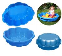 Sabbiera con Coperchio Set 2 pezzi Sabbiera Piscina per Bambini Gioco Esterno
