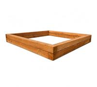 Sabbiera in legno, 210 x 210 cm, marrone, con pali in legno a croce impregnati a pressione, resistente alle intemperie e durevole, impregnato in autoclave, kit fatto a mano con viti, facile da montare