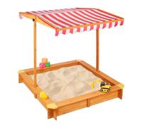 Sabbiera per bambini con tettuccio Sandbox da giardino 50 kg Cassa per sabbia