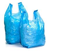 Sabco - 100 sacchetti di plastica blu con manici, 30,5 x 45,7 x 61 cm