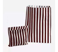 Sabco - 100pz Sacchetti Di Carta A Righe - Pick N Mix Borse (Marrone, 12,7 x 17,8 cm)
