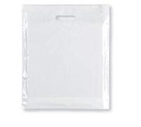 Sabco 50 sacchetti di plastica resistenti con manico in plastica trasparente, 38,1 x 45,7 x 7,6 cm