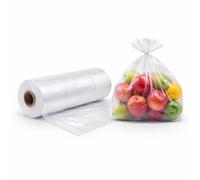 Sabco - Sacchetti di plastica su rotolo - sacchetti trasparenti per alimenti sandwich per alimenti per frutta e verdura - 225 x 350 mm