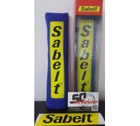 SABELT COPPIA CUSCINETTI CINTURE IMBOTTITURE TESSUTO UNIVERSALE ABARTH BLU BLUE