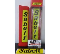 SABELT COPPIA CUSCINETTI CINTURE IMBOTTITURE TESSUTO UNIVERSALE AUTO ROSSO RED
