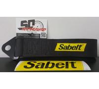 SABELT GANCIO TRAINO RACING TUNING STOFFA NASTRO RENAULT TOW STRAP NERO