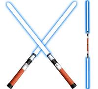 Saberforms Confezione da 2 spade laser 2 in 1 con 12 colori RGB, 16 caratteri sonori e controllo del movimento, spade laser Force FX con manico in metallo di alta qualità e lama sostituibile per