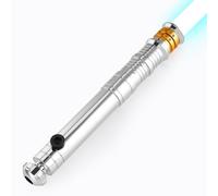 Saberforms Duell - Spada luminosa con 12 colori RGB 16 caratteri sonori e controllo del movimento, spada luminosa Force FX con impugnatura in metallo premium e lama intercambiabile, spada luminosa per