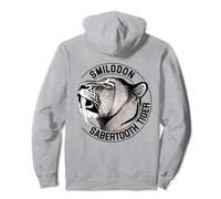Sabertooth Tiger Smilodon Paleontologo preistorico Felpa con Cappuccio