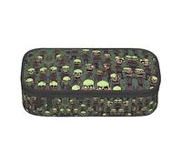SABFWF Astuccio versatile con stampa di molti zombi, grande capacità, per ufficio, astuccio per matite, Nero , Taglia unica, Custodia per chiave