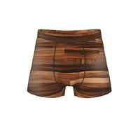 SABFWF Biancheria intima da uomo comoda con stampa a venature del legno, boxer versatili, scelta perfetta per la moda degli uomini, Nero , M