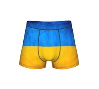 SABFWF Biancheria intima da uomo comoda con stampa bandiera ucraina, boxer versatili, scelta perfetta per la moda da uomo, Nero , L