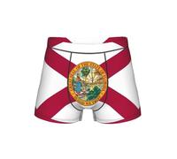 SABFWF Biancheria intima da uomo comoda con stampa della bandiera della Florida, boxer versatili, scelta perfetta per la moda da uomo, Nero , 4XL