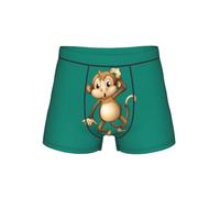 SABFWF Biancheria intima da uomo comoda con stampa di scimmia, boxer versatili, scelta perfetta per la moda da uomo, Nero , S