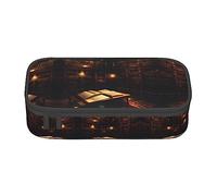 SABFWF Book Room Mysterious Library Print Versatile Pencil Case Pouch Grande Capacità Organizzatore Astuccio Ufficio Astuccio Astuccio, Nero , Taglia unica, Custodia per chiave