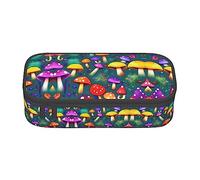 SABFWF Bright Funghi Stampa Artistica Versatile Astuccio Astuccio Grande Capacità Organizzatore Astuccio Ufficio Astuccio Astuccio Astuccio, Nero , Taglia unica, Custodia per chiave