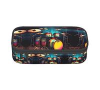 SABFWF Cool Drums Set Stampa Versatile Astuccio Astuccio Grande Capacità Organizzatore Matita Astuccio Ufficio Uso Matita Sacchetto, Nero , Taglia unica, Custodia per chiave