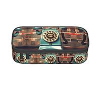 SABFWF England UK Retro Londra Telefoni Stampa Versatile Astuccio Grande Capacità Organizer Astuccio Ufficio Astuccio Astuccio, Nero , Taglia unica, Custodia per chiave