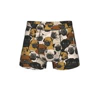 SABFWF Imagen De Pug Print - Biancheria intima da uomo comoda, versatile, scelta perfetta per la moda da uomo, Nero , XXL
