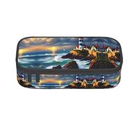 SABFWF Lighthouse Diamond Paint Print Versatile Pencil Case Pouch Grande Capacità Organizzatore Astuccio Ufficio Astuccio Astuccio Astuccio, Nero , Taglia unica, Custodia per chiave
