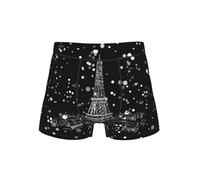 SABFWF Night Paris Torre Eiffel stampa confortevole biancheria intima da uomo, versatile boxer, scelta perfetta per la moda maschile, Nero , L