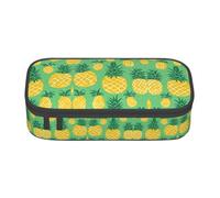 SABFWF Oro Ananas Sfondo Stampa Versatile Astuccio Astuccio Grande Capacità Organizzatore Astuccio Ufficio Uso Matita Sacchetto, Nero , Taglia unica, Custodia per chiave