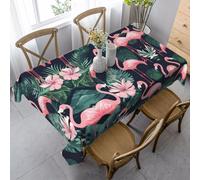SABFWF Tovaglia rettangolare con stampa fenicottero rosso,Tovaglia del Ringraziamento,Tovaglia decorativa in tessuto