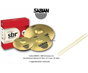 Sabian SBR5003 SBR Performance Set KIT PIATTI PER BATTERIA HI-HAT + CRASH + RIDE