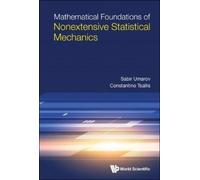 Sabir Umarov Ts Mathematical Foundations Of Nonextensive Stat (Copertina rigida)