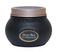 Sabon Maschera e scrub 3 in 1 del Mar Morto, maschera potente, deterge in profondità senza asciugarsi, il fango del Mar Morto assorbe le impurità, per tutti i tipi di pelle, 119,6 g