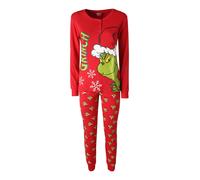 Sabor GRINCH Pigiama natalizio donna in cotone - rosso
