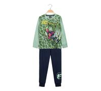 Sabor Jurassic world pigiama lungo da bambino in cotone - verde