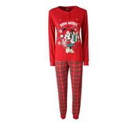 Sabor Minnie pigiama natalizio donna in cotone - rosso