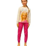 Sabor Pigiama Bambina Lungo in Caldo Cotone Barbie 1772 (Panna, 4/5 Anni)