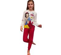 Sabor Pigiama Bambina Ragazza Principesse Biancaneve in Caldo Cotone 3545 (Panna, 5/6 Anni)