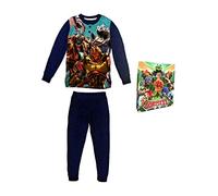 Sabor Pigiama Bambino Estivo Gormiti, Pigiama Bambino in Cotone, Pigiama Bambino Lungo Disney Marvel (4511 Blu Navy, 5 Anni)