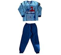 Sabor Pigiama Bambino Invernale Spiderman Pigiama in Felpa, Pigiama Bambino Felpato Disney Marvel (4611 Azzurro, 10 Anni)