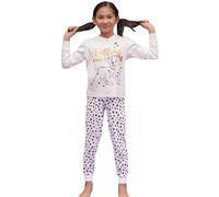 Sabor Pigiama Bimba, Ragazza, in Cotone Invernale, Taglie da 3 a 10 Anni Personaggi Vari (IT, età, 4 Anni, 5 Anni, Regular, Carica 101 Panna 3556)