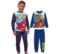 Sabor Pigiama Bimbo, Ragazzo, in Cotone Invernale, Taglie da 3 a 10 Anni Personaggi Vari (IT, età, 4 Anni, Regular, Avengers Navy 7623)