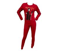 Sabor Pigiama di Natale Famiglia Disney - Pigiama Invernale Caldo Cotone - Fantastica Idea Regalo Natale - Pigiama Natale Famiglia - Set Natale Famiglia (Donna 0001 Rosso, L)