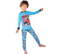 Sabor Pigiama di Spiderman da Bambino Due Pezzi Lungo di Cotone 100% Colore Blu Modello 4111 (3/4 Anni)