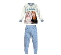 SABOR Pigiama DY50K6974 Bambina Manica Lunga in Cotone Interlock.Princess Azzurro 5-6 Anni