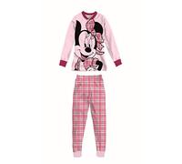 Sabor Pigiama Manica Lunga Bambina Realizzato in Interlock Garzato. Collo Serafino. Minnie.Rosa Chiaro 9-10 Anni