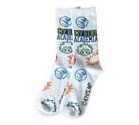Sabor srl Calzini My Hero Academia. Calze Invernali Unisex. Calzetti in Cotone per Adulti e Ragazzi. Bianco. (41-43)